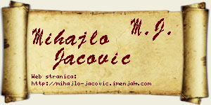 Mihajlo Jačović vizit kartica
